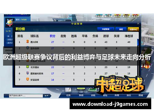 欧洲超级联赛争议背后的利益博弈与足球未来走向分析